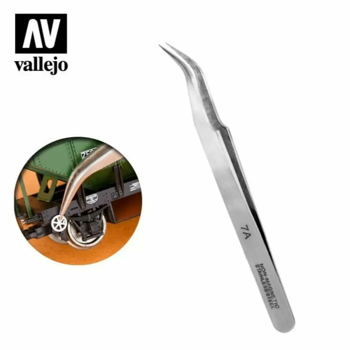 Vallejo Hobby Tools - #7 Stainless Steel Tweezers 3 Vallejo Hobby Tools - #7 Stainless Steel Tweezers