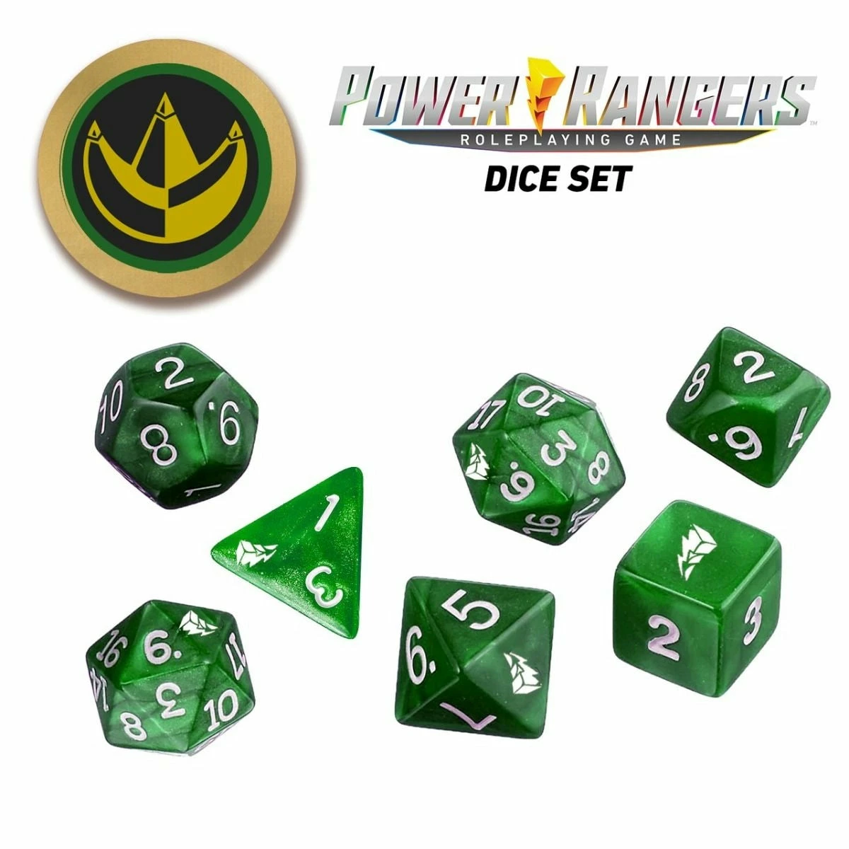 Power Rangers RPG - Green Dice Set 3 Power Rangers RPG - Green Dice Set