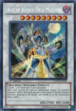 Yu-Gi-Oh Ally Of Justice Field Marshal [HA02-EN030] Secret Rare