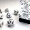 Various Chessex D7-Die Set Dice Opaque White (7 Dice In Display) -GAMES WORKSHOP Shop 25401