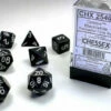 Various Chessex D7-Die Set Dice Opaque Black/White(7 Dice In Display) -GAMES WORKSHOP Shop 25408