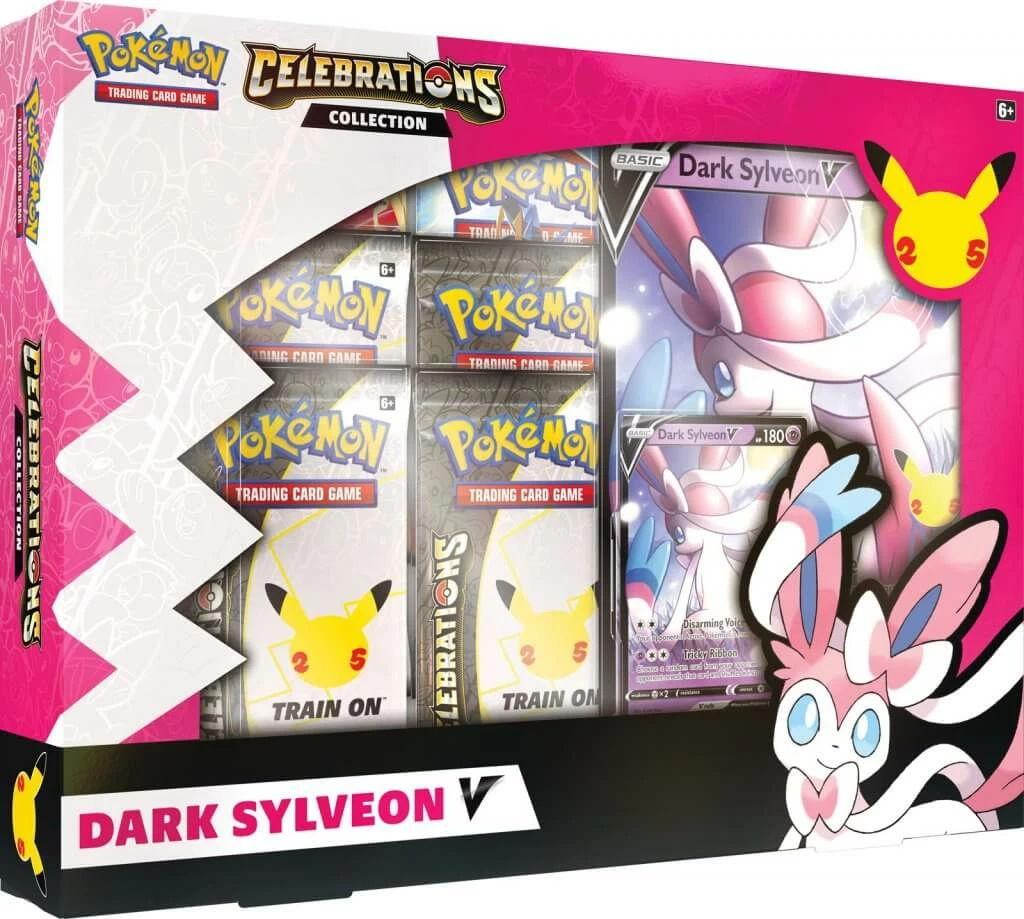 Pokemon TCG: Celebrations - V Box Charizard/Dark Sylveon 3 Pokemon TCG: Celebrations - V Box Charizard/Dark Sylveon