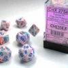 Chessex D7-Die Set Dice Festive Pop Art Blue(7 Dice In Display) -GAMES WORKSHOP Shop 27544