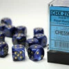 Chessex 16mm D6 Dice Block Scarab Royal Blue/Gold -GAMES WORKSHOP Shop 27627