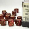 Chessex 16mm D6 Dice Block Glitter Ruby/Gold 1 Chessex 16mm D6 Dice Block Glitter Ruby/Gold -GAMES WORKSHOP Shop 27704
