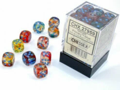 Chessex 12mm D6 Dice Block Nebula Primary/Blue (Luminary Effect)