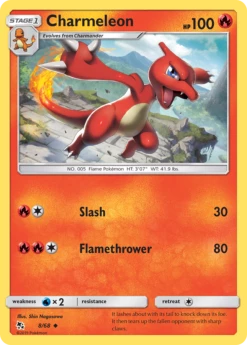 POKEMON Charmeleon (8/68) [Sun & Moon: Hidden Fates]