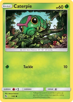 POKEMON Caterpie (1/68) [Sun & Moon: Hidden Fates]