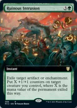 Magic The Gathering Ruinous Intrusion (Extended Art) [Innistrad: Midnight Hunt Commander]