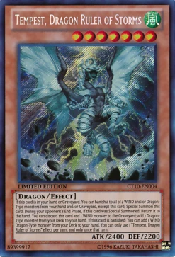 Yu-Gi-Oh Tempest, Dragon Ruler Of Storms [CT10-EN004] Secret Rare
