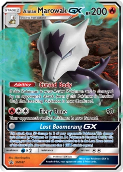 POKEMON Alolan Marowak GX (SM187) [Sun & Moon: Black Star Promos]