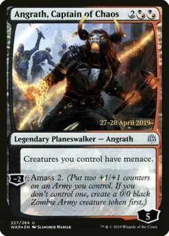 Magic The Gathering Angrath, Captain Of Chaos [War Of The Spark Prerelease Promos]