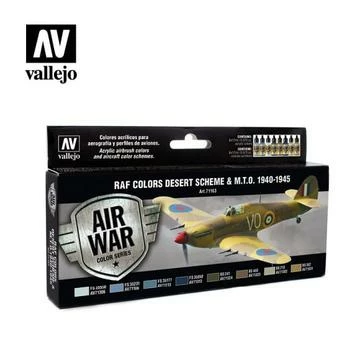 Vallejo 71163 Model Air WWII RAF Desert 8 Colour Acrylic Airbrush Paint Set 3 Vallejo 71163 Model Air WWII RAF Desert 8 Colour Acrylic Airbrush Paint Set