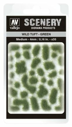 Vallejo SC406 4mm Wild Tuft - Medium - Green Diorama Accessory