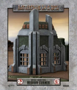 Battlefield In A Box: Gothic Industrial - Medium Corner (x1) - 30mm