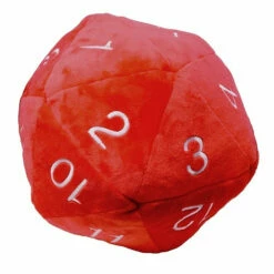 Ultra Pro Jumbo D20 Novelty Plush Dice Red With White Numbering