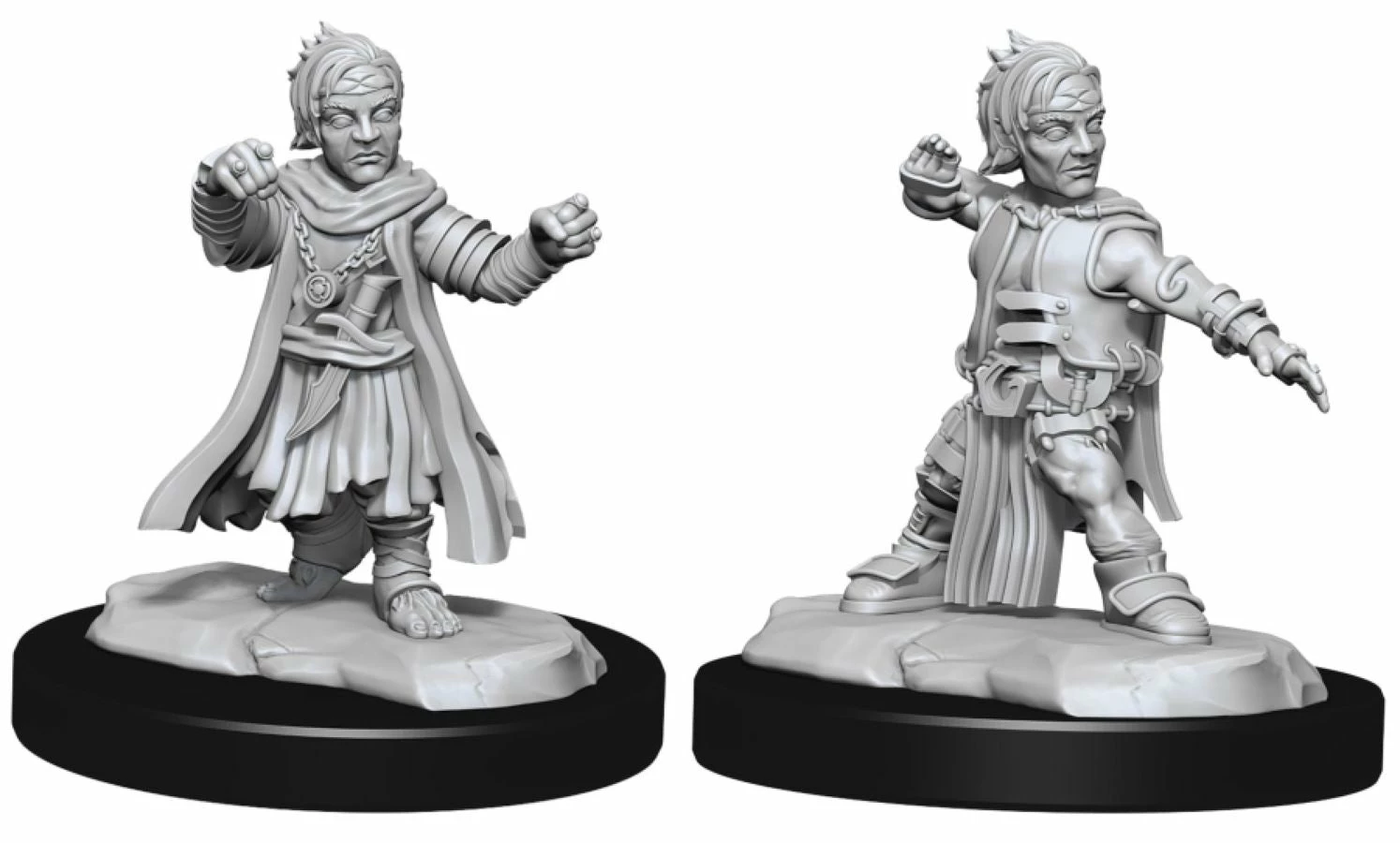 Pathfinder - Unpainted Halfling Monk Male 3 Pathfinder - Unpainted Halfling Monk Male