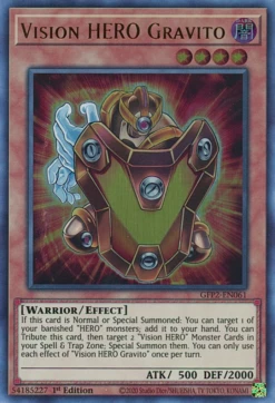 Yu-Gi-Oh Vision HERO Gravito [GFP2-EN061] Ultra Rare