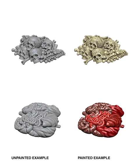 Various WizKids Deep Cuts Miniatures Pile Of Bones & Entrails 3 Various WizKids Deep Cuts Miniatures Pile Of Bones & Entrails