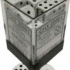 Chessex D6 Dice 12mm Opaque White/Black (36 Dice In Display) 1 Chessex D6 Dice 12mm Opaque White/Black (36 Dice In Display) -GAMES WORKSHOP Shop chessex chessex opaque white w black set of 36 d6