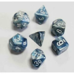 Chessex D7-Die Set Dice Polyhedral Slate White(7 Dice In Display)
