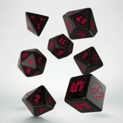 Cyberpunk Red RPG D7-Die Set Dice (7 Dice In Display)