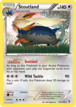 POKEMON Stoutland (122/149) [Black & White: Boundaries Crossed]