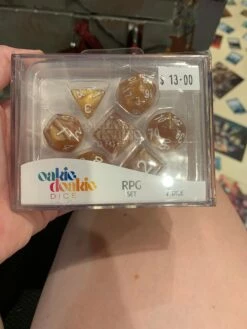 Dice Oakie Doakie Marble Orange 7 Set