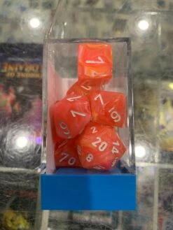 Various Chessex D7-Die Set Dice Festive Dahlia/White(7 Dice In Display)