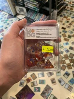 MDG 16mm Resin Polyhedral Dice Set: Unicorn Cosmic Carnival