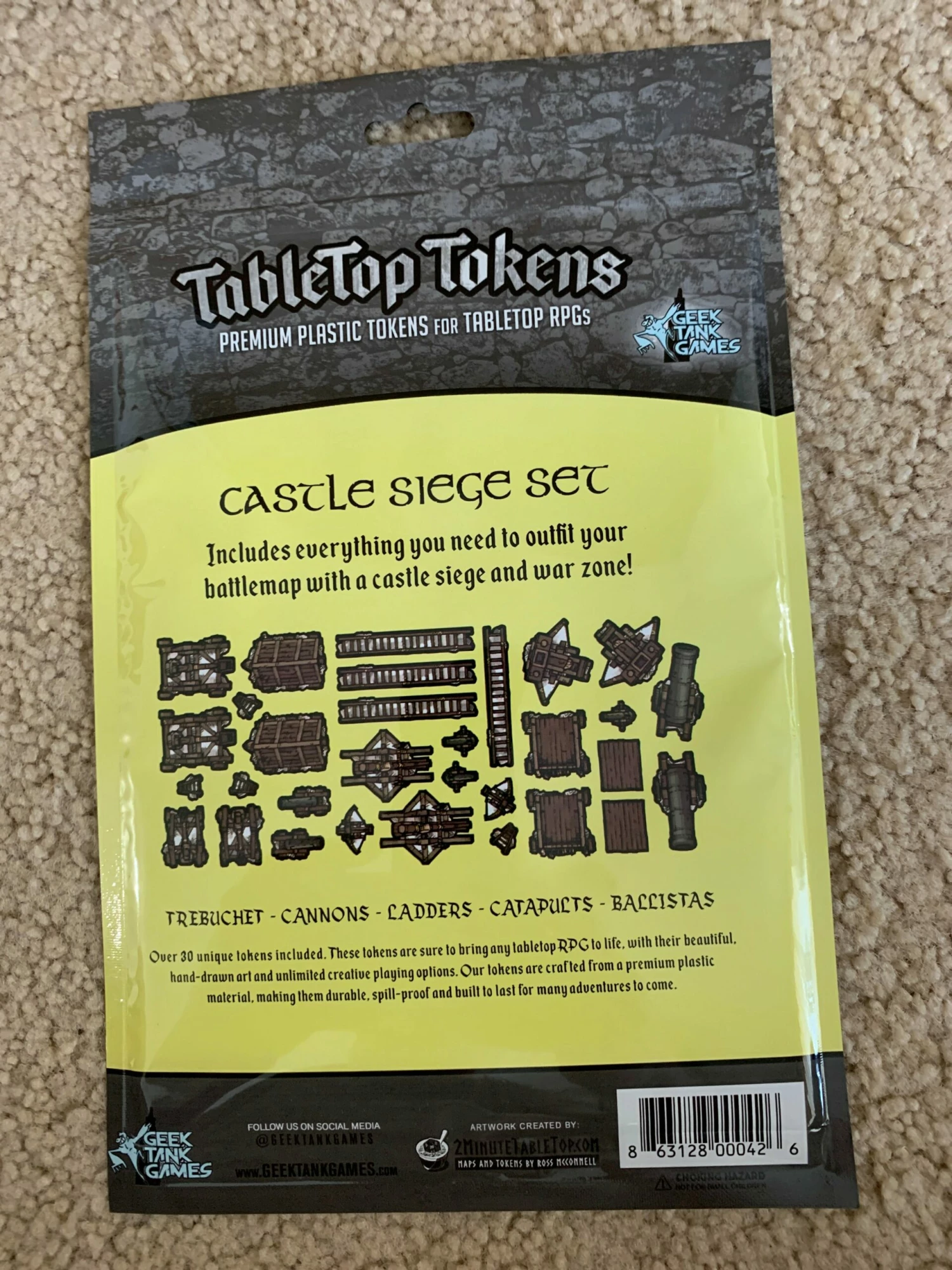 Tabletop Tokens - Castle Siege Set 4 Tabletop Tokens - Castle Siege Set - Image 2