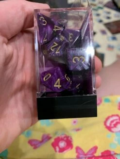 Chessex D7-Die Set Dice Vortex Purple/Gold(7 Dice In Display)