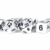 Various MDG 16mm Metal Polyhedral Dice Set: Silver