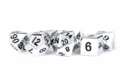 Various MDG 16mm Metal Polyhedral Dice Set: Silver