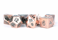 Various MDG 16mm Metal Polyhedral Dice Set: Antique Copper