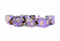 Various MDG 16mm Metal Polyhedral Dice Set: Purple