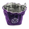 Various Dice Bag Velvet - Purple 2 Various Dice Bag Velvet - Purple -GAMES WORKSHOP Shop velvet standing dice bag purple open